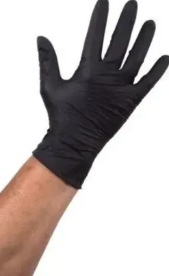 Handschoenen nitril zwart maat M 100st
