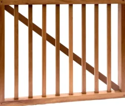 Hardhouten spijlenhek/-poort 100 x 80 cm
