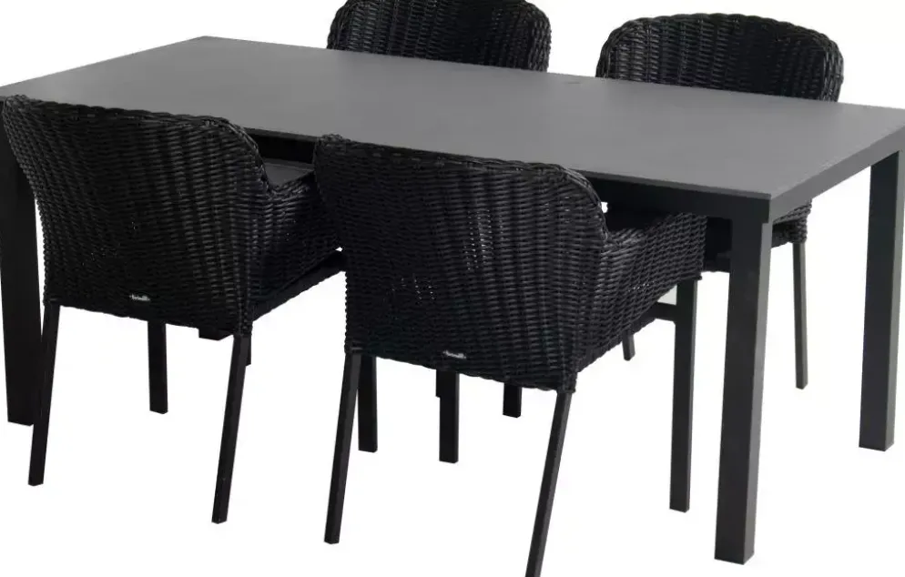 Hartman dining tuintafel comino floating top 180x90x75cm carbon black