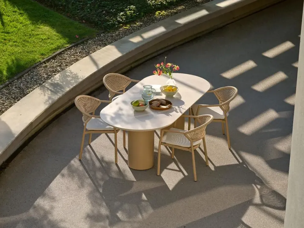 Hartman dining tuintafel valencia 220x100x75cm capuccino