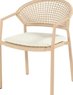 Hartman stapelbare dining tuinstoel taragona cappuccino