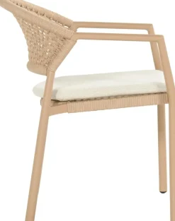 Hartman stapelbare dining tuinstoel taragona cappuccino