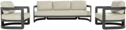 Hartman stoel-bank loungeset milano 3-zits charcoal