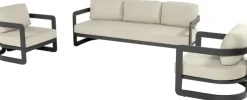 Hartman stoel-bank loungeset milano 3-zits charcoal
