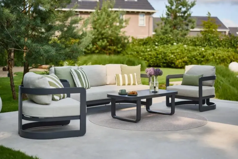Hartman stoel-bank loungeset milano charcoal