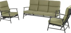 Hartman stoel-bank loungeset flora 3-zits charcoal