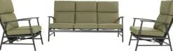 Hartman stoel-bank loungeset flora 3-zits charcoal