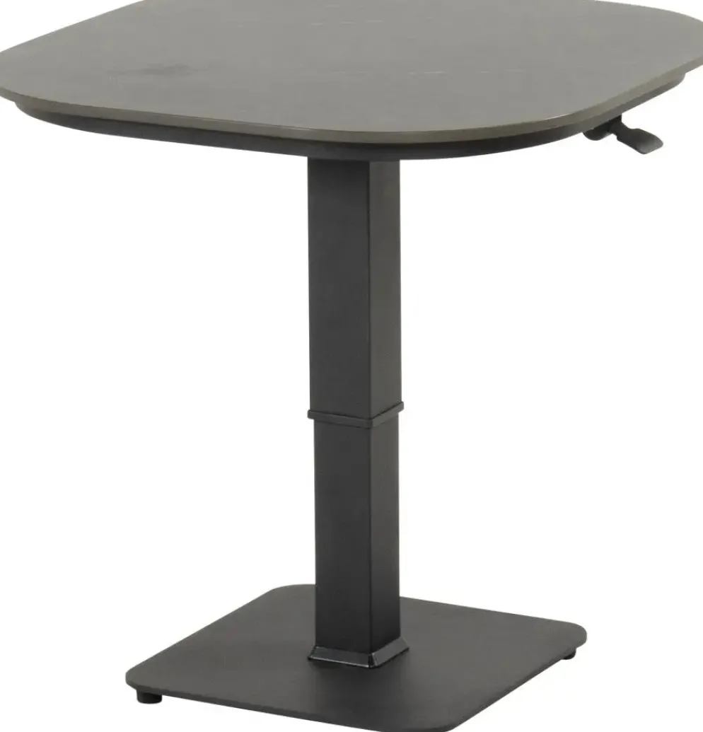 Hartman verstelbare dining tuintafel tubb ceramic 70x70x75cm black