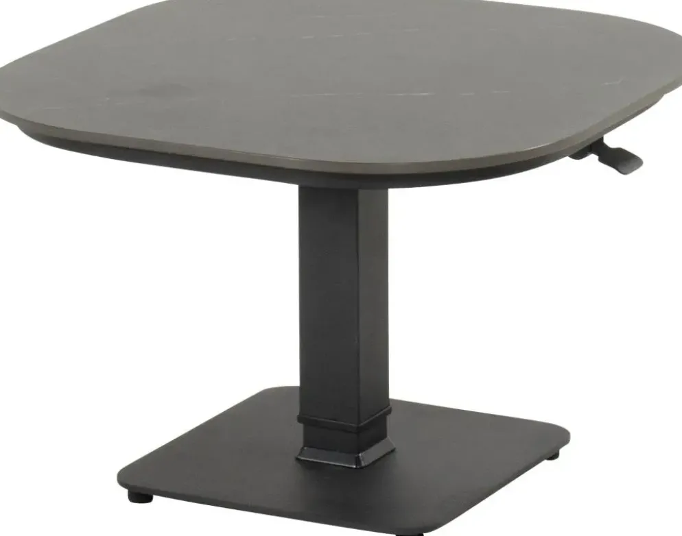 Hartman verstelbare dining tuintafel tubb ceramic 70x70x75cm black