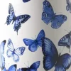 Heinen Delfts Blauw cilindervaas keramiek vlinders 14x31cm delfts blauw