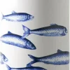 Heinen Delfts Blauw cilindervaas keramiek vissen 14x31cm delfts blauw