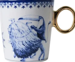 Heinen Delfts Blauw mok keramiek redmer hoekstra sterrenbeeld leeuw 8.5x9.5cm delfts blauw