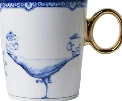 Heinen Delfts Blauw mok keramiek redmer hoekstra sterrenbeeld weegschaal 8.5x9.5cm delfts blauw