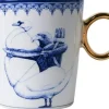 Heinen Delfts Blauw mok keramiek redmer hoekstra sterrenbeeld boogschutter 8.5x9.5cm delfts blauw