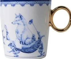 Heinen Delfts Blauw mok keramiek redmer hoekstra sterrenbeeld maagd 8.5x9.5cm delfts blauw