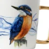 Heinen Delfts Blauw mok keramiek ijsvogel 8.5x9.5cm delfts blauw