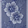 Heinen Delfts Blauw theedoek bloem 70x50cm delfts blauw