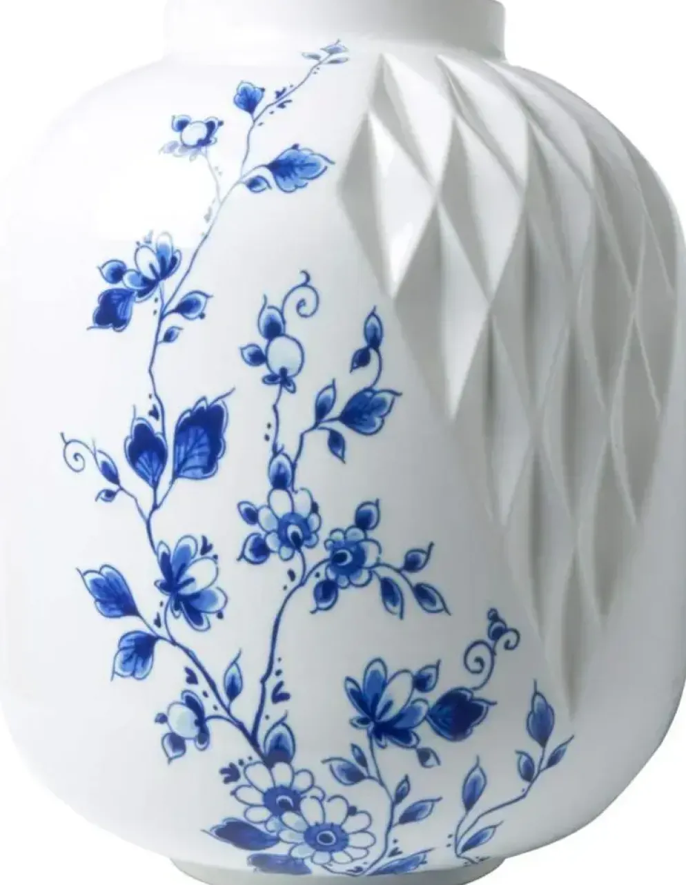 Heinen Delfts Blauw vaas keramiek vouw 21x25cm delfts blauw