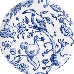 Heinen Delfts Blauw wandbord keramiek vrije vogels 20.5cm delfts blauw