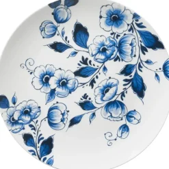 Heinen Delfts Blauw wandbord keramiek bloem 26.5cm delfts blauw