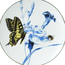 Heinen Delfts Blauw wandbord keramiek koninginnepage 16cm delfts blauw