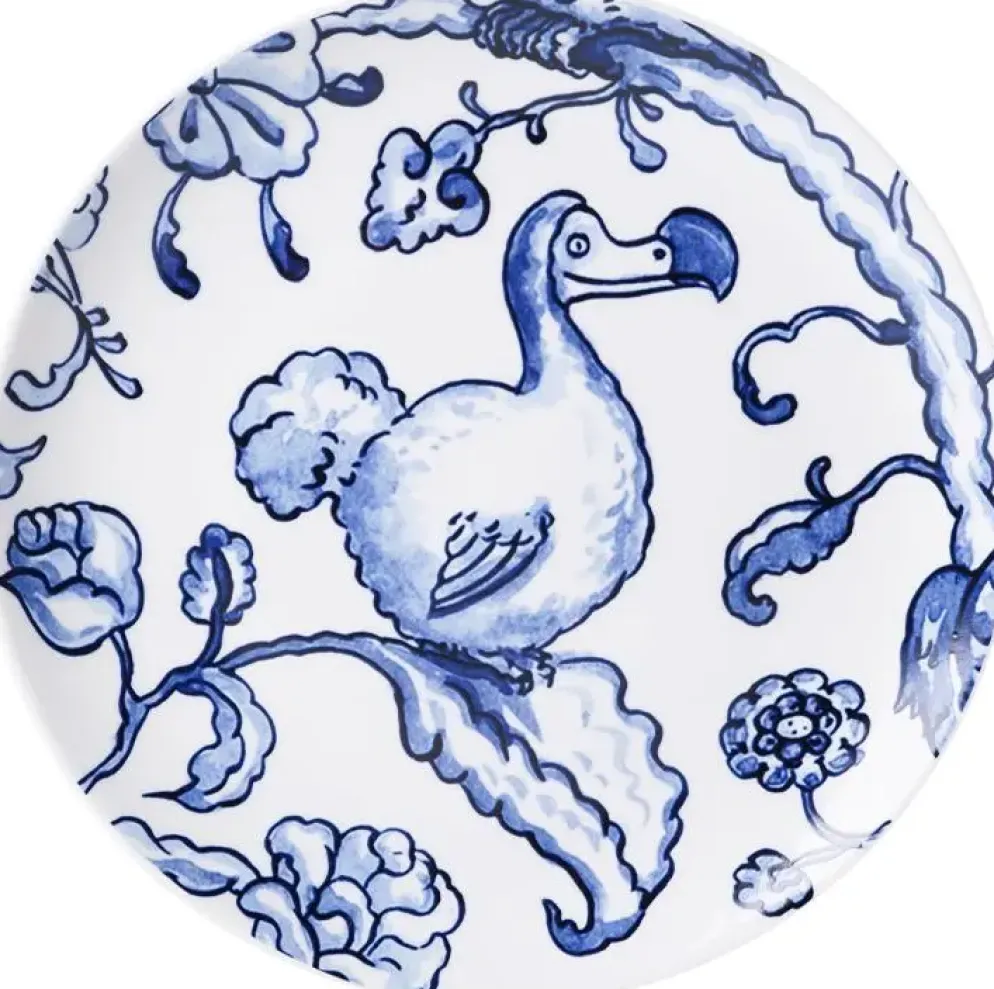 Heinen Delfts Blauw wandbord keramiek dodo 20.5cm delfts blauw