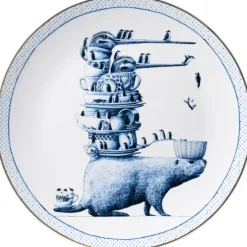 Heinen Delfts Blauw wandbord keramiek redmer hoekstra bever 31cm delfts blauw