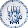 Heinen Delfts Blauw wandbord keramiek redmer hoekstra giraffe 31cm delfts blauw