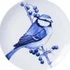 Heinen Delfts Blauw wandbord keramiek pimpelmees 20.5cm delfts blauw