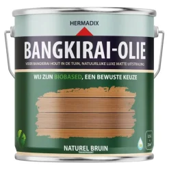 Hermadix bangkirai-olie mat 2500 ml natuurlijk/naturel