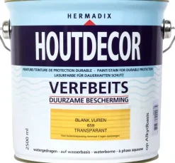 Hermadix houtdecor zijdeglans 2500 ml blank vuren (659) transparant