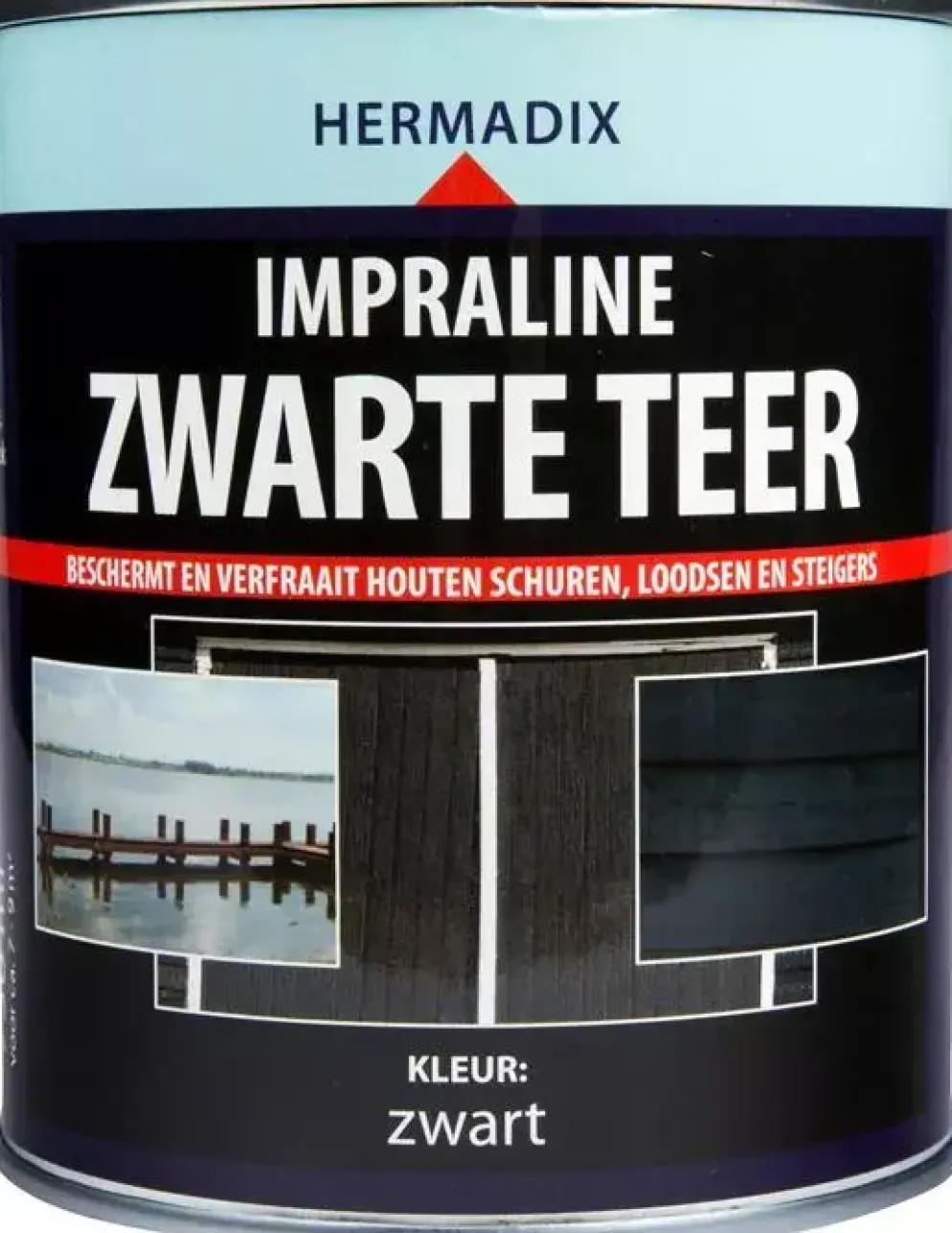 Hermadix impraline mat 750 ml zwarte teer zwart