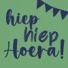 HomeBound tegeltje keramiek hiep hiep hoera 10.5x10.5cm