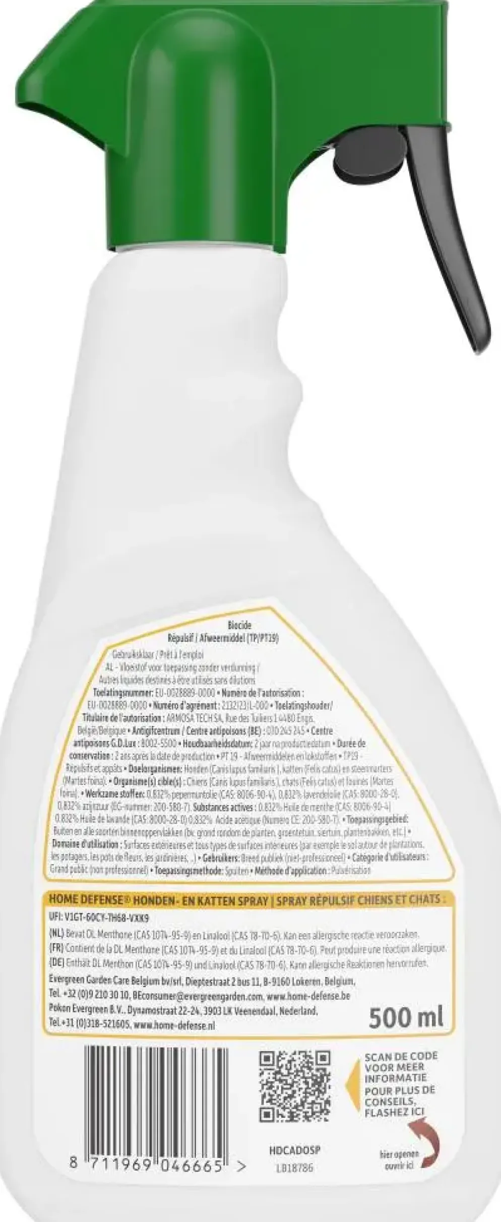 Home Defense honden- & kattenschrikmiddel spray 500ml