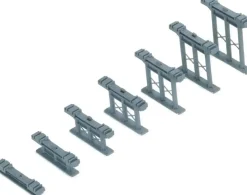 Hornby pijlers hellend voor rails 1:76 grijs 7st