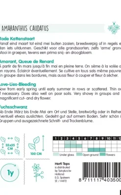 Horti tops zaden amaranthus, rode kattenstaart