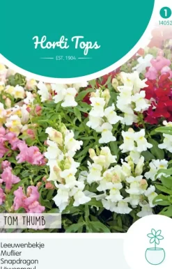 Horti tops zaden antirrhinum, leeuwenbekje tom thumb gemengd
