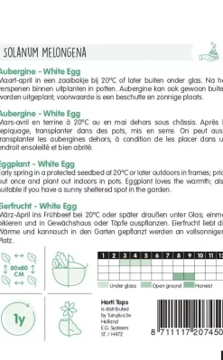 Horti tops zaden Aubergine White Eggs