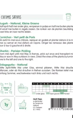 Horti tops zaden augurken national -kleine groene