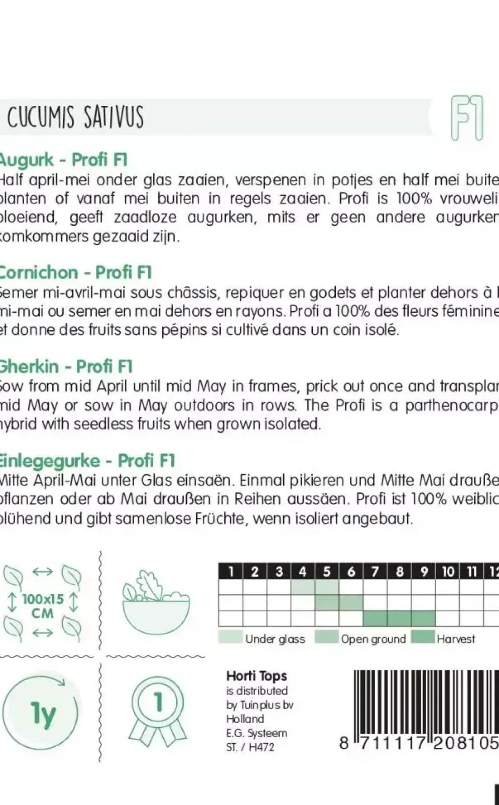 Horti tops zaden augurken profi f1