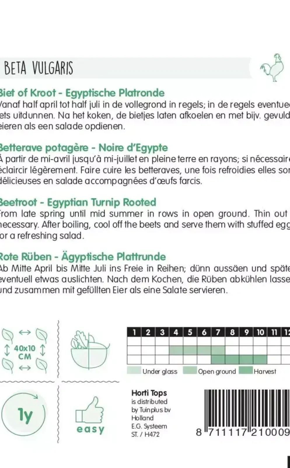 Horti tops zaden bieten egyptische platronde