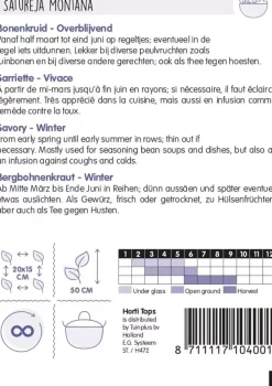 Horti tops zaden bonenkruid overblijvend
