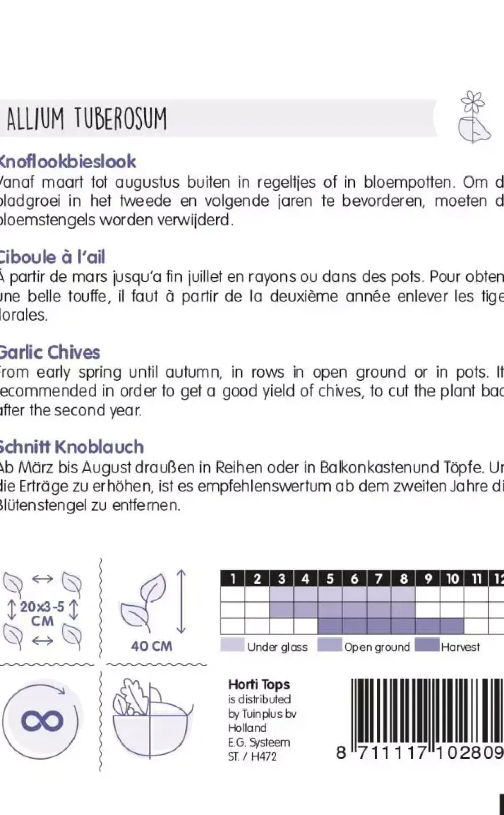Horti tops zaden chinese knoflook-bieslook