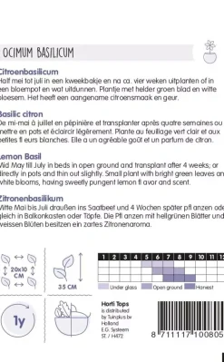 Horti tops zaden citroenbasilicum