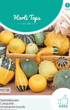 Horti tops zaden cucurbita, sierkalebas kleinvruchtig gemengd
