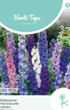 Horti tops zaden delphinium, riddersporen giant pacific