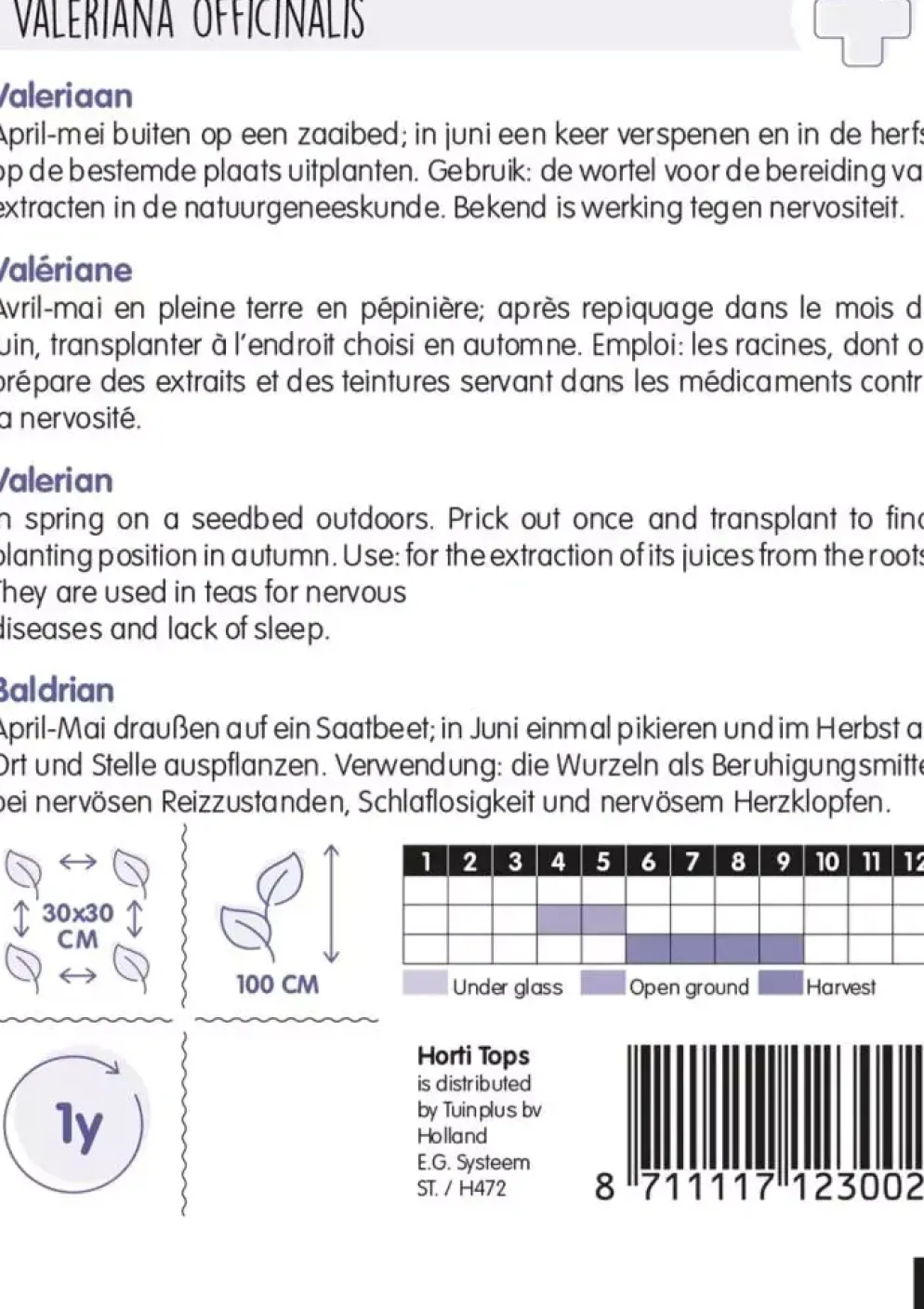 Horti tops zaden echte valeriaan