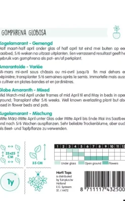 Horti tops zaden gomphrena, kogelamarant gemengd