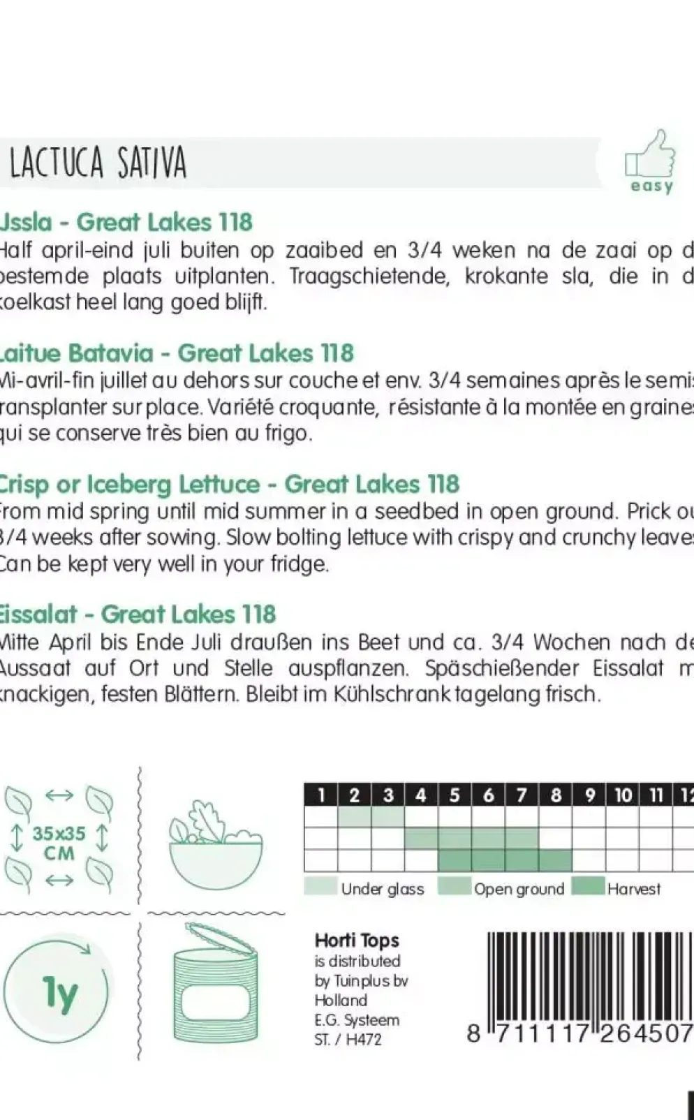 Horti tops zaden ijssla great lakes