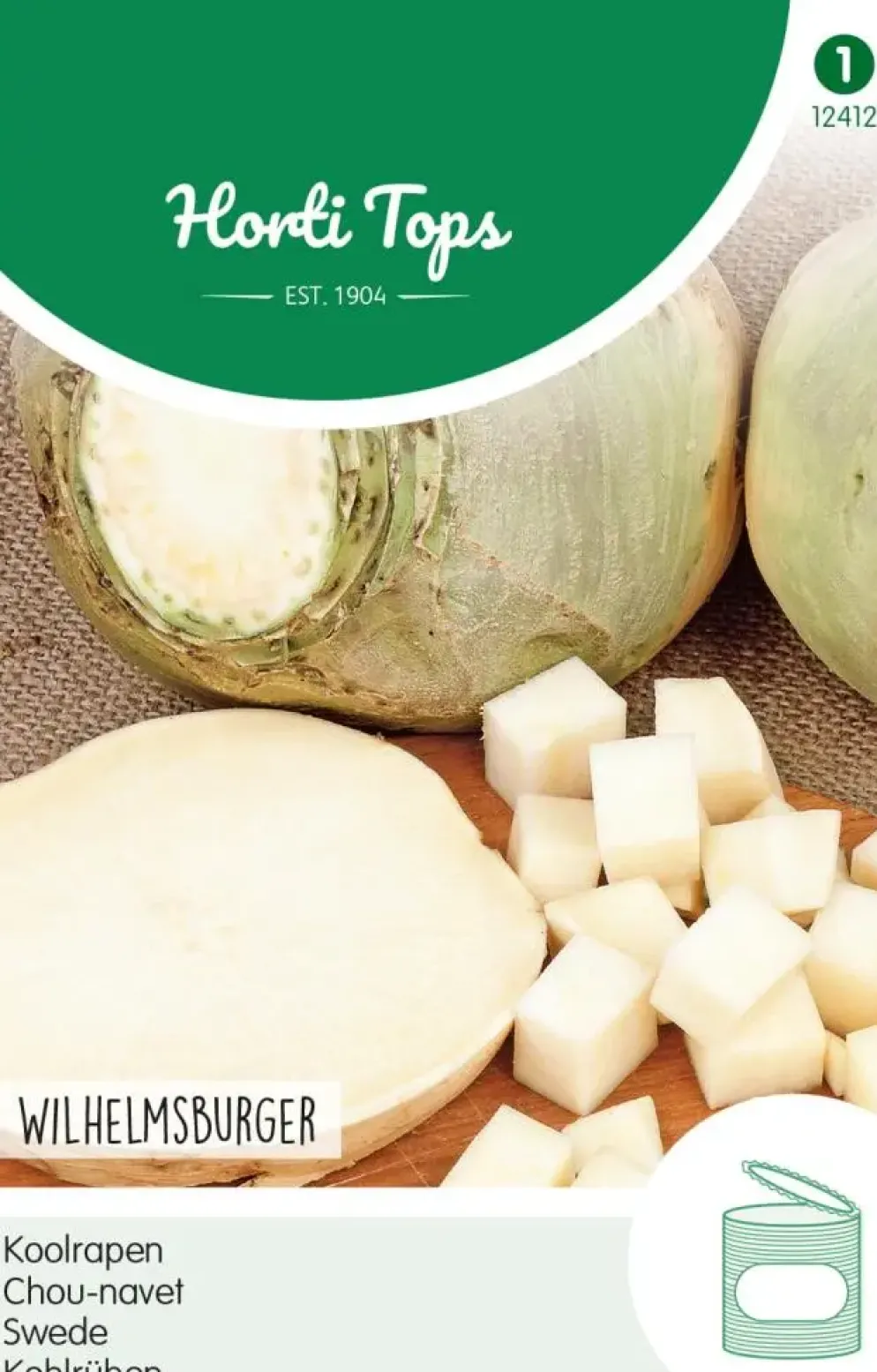 Horti tops zaden Koolraap Wilhelmsburger, type Friese